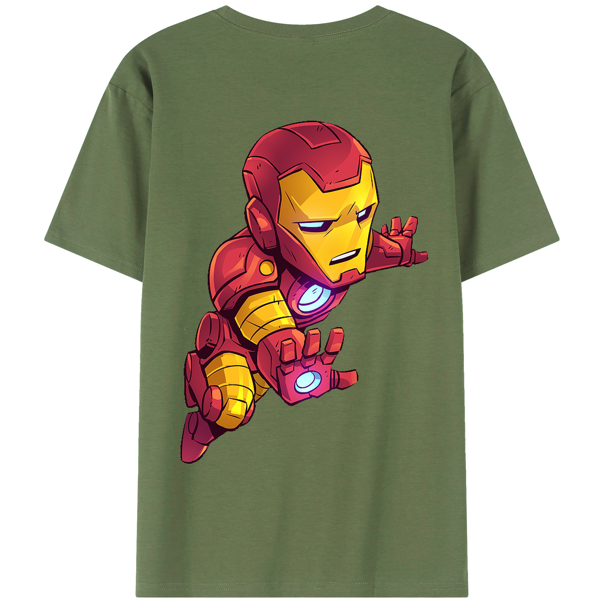 （画像用） アベンジャーズ The Avengers 綿100％ メンズ半袖Tシャツ（バックプリント） 通気性